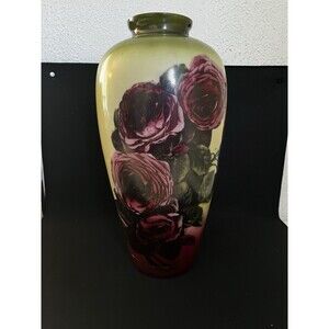 Vintage Fostoria Glass w/ Hand Painted Roses